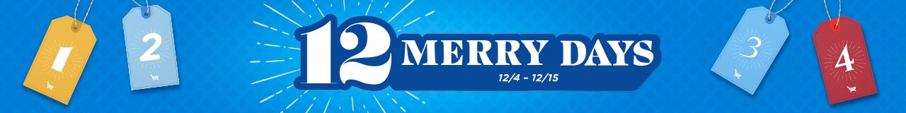 12 Merry Days featuring daily deals December 4th through December 15th
