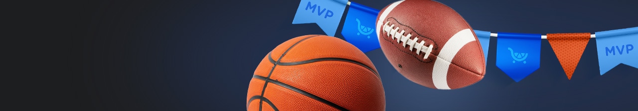 Sign Up and Play Sports Balls with MVP banner imagery