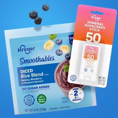 Marinara bottle in front of Blueberry Feta Salad Kit