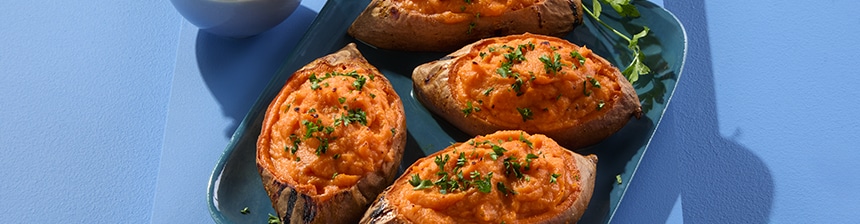 Twice Air Fried Sweet Potatoes with Ricotta Cheese Recipe