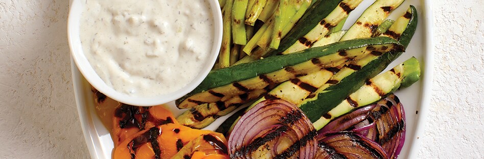 Platter of grilled vegetables