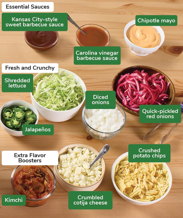 Essential Sauces, Fresh and Crunchy, Extra Flavor Boosters