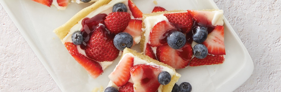 Red, White and Blueberry Cheesecake Bars