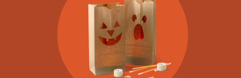 Easy DIY Paper Bag Halloween Lumi-naries