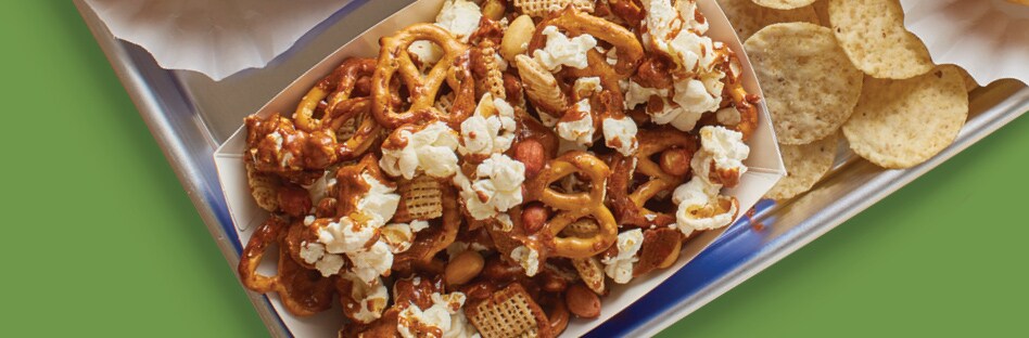bowl of ballpark snack mix