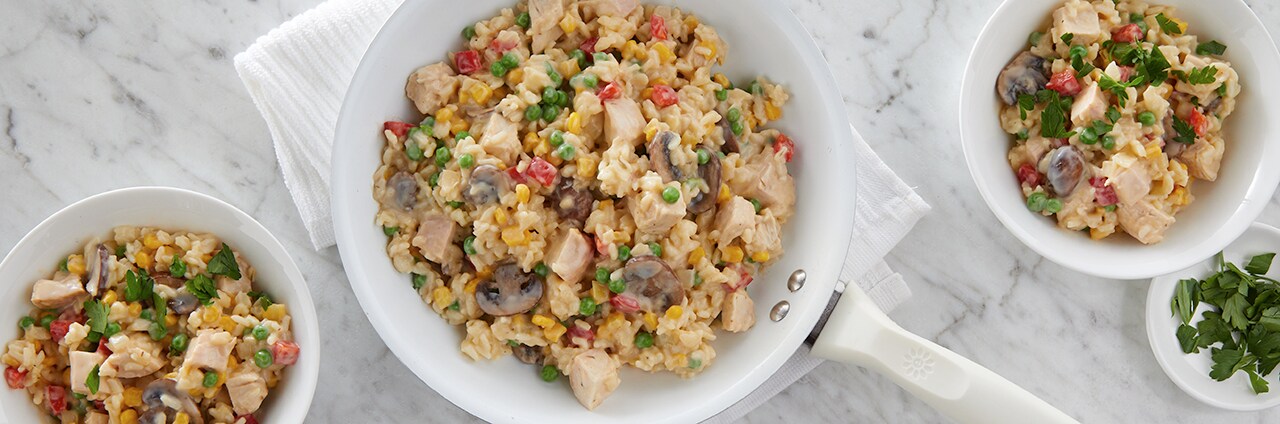 One Pot Creamy Turkey and Rice