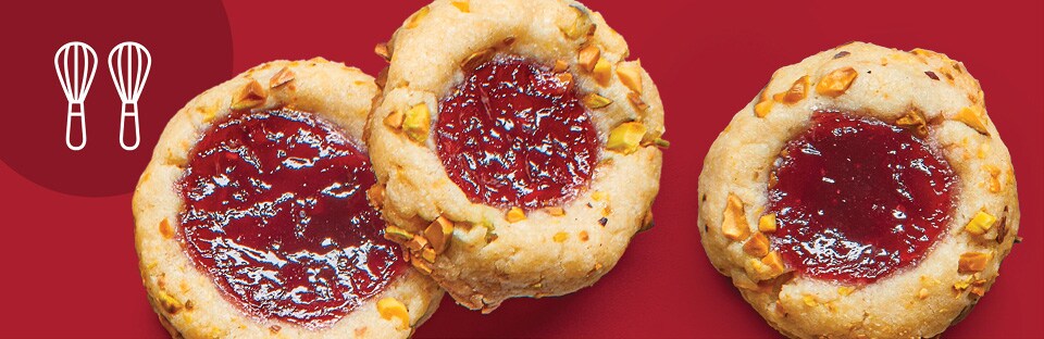 Pistachio Raspberry Thumbprints