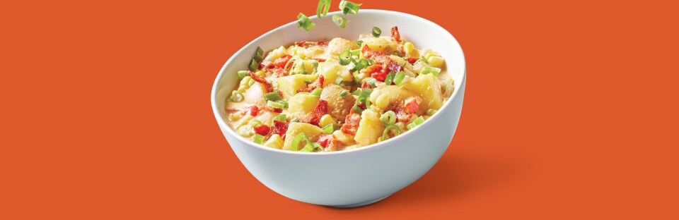 Creamy Corn and Potato Chowder in a bowl