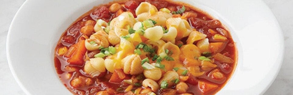 Slow Cooker Sweet Potato and Chickpea Chili
