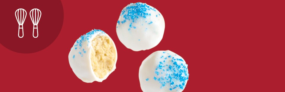 2 whisks - sugar cookie truffles