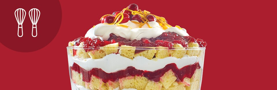 2 whisks - cranberry-orange holiday trifle