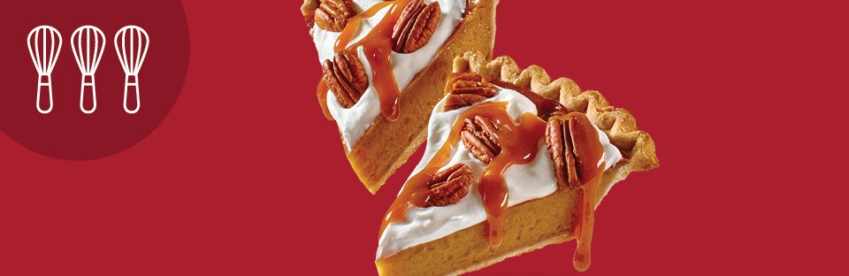 3 whisks - caramel turtle pumpkin pie