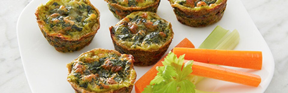spinach bites on a plate