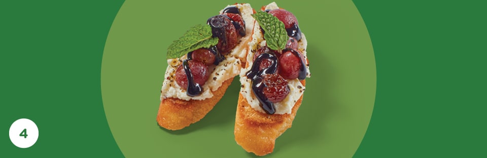 Crostini with Roasted Grapes