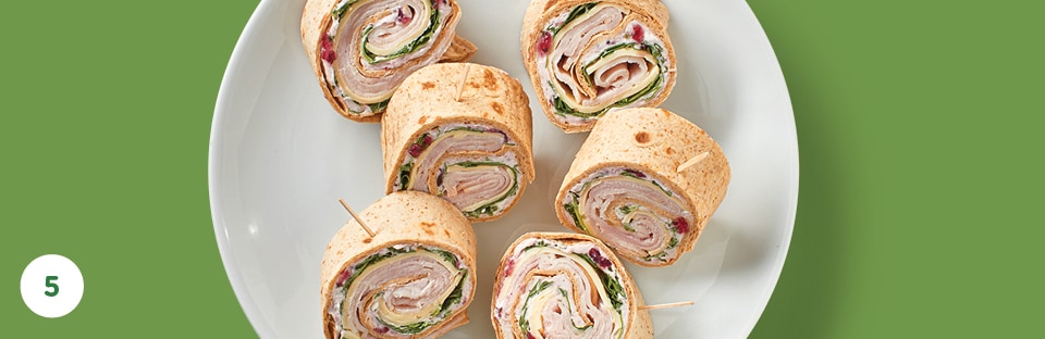 Turkey Cranberry Pinwheels