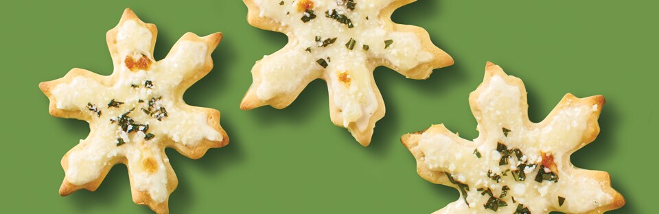 snowflake-shaped pizza