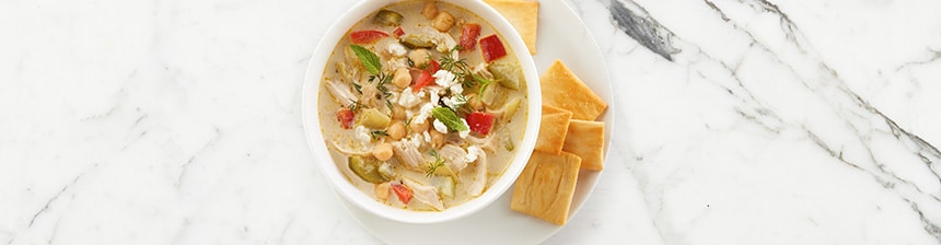 Slow Cooker Greek White Chicken Chili Recipe