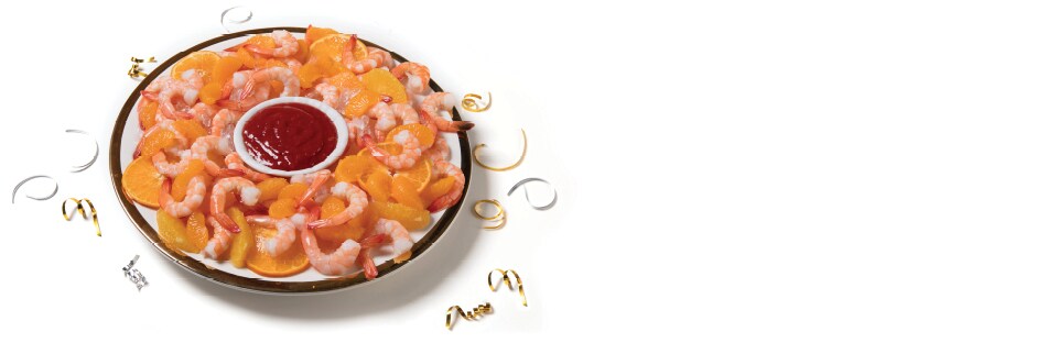 Shrimp Tray with Mandarin oranges