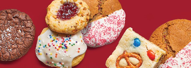 Variety of holiday cookies