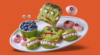 plate of halloween-themed snack