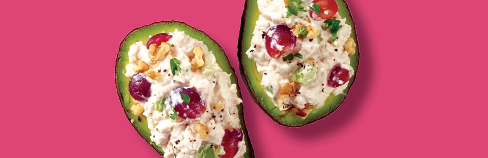 Avocado stuffed with chicken salad