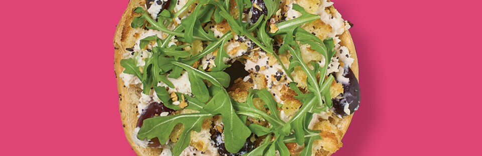 Everything bagel with chicken salad