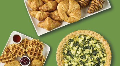 Assorted brunch foods
