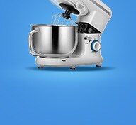Electric mixer on black background
