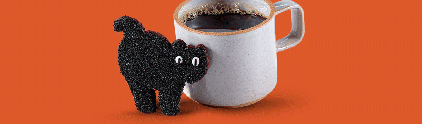 Black Cat Cookies and coffee