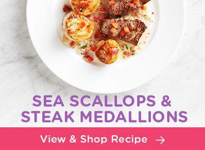 Sea Scallops & Steak Medallions Recipe