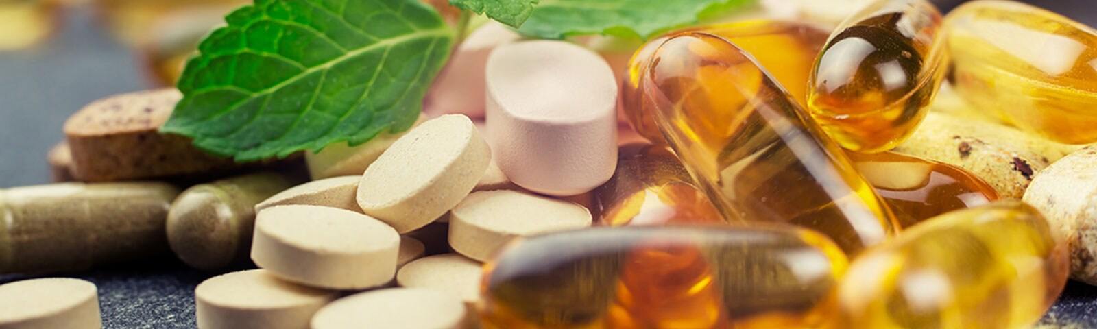 Pile of multivitamins on a table