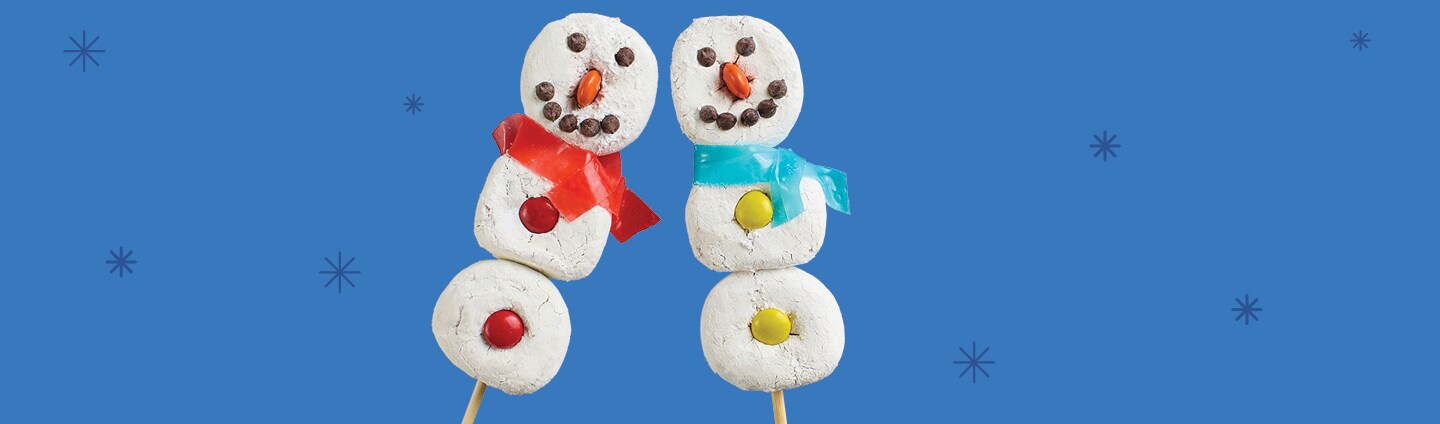 DIY Donut Snowmen