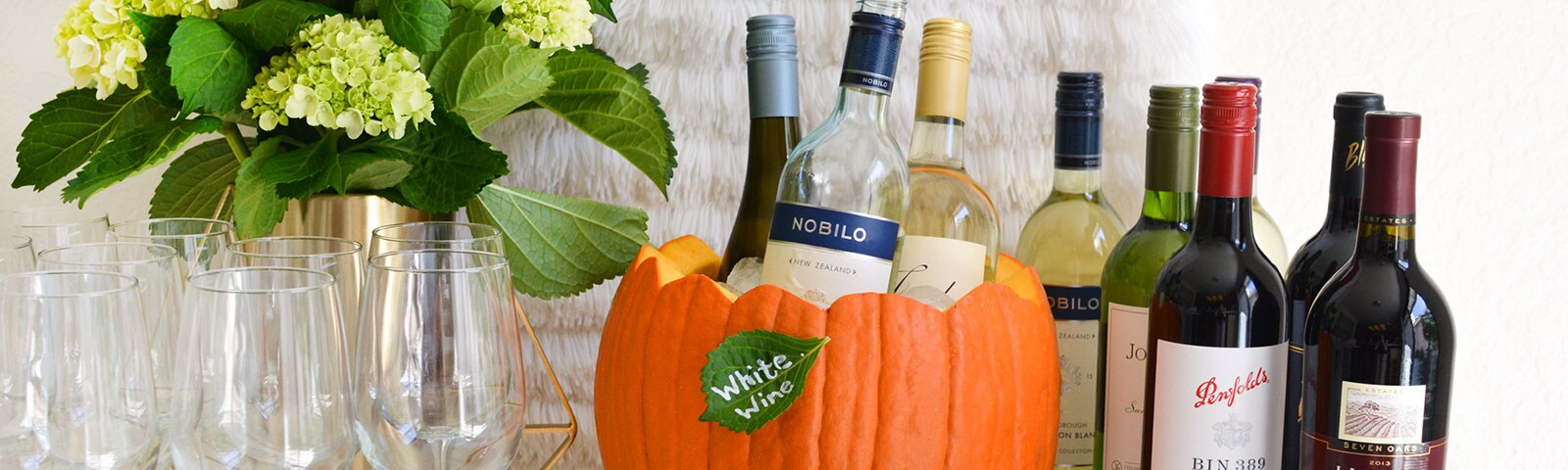 Wine bottles in a pumpkin Wine bottles in a pumpkin