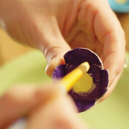 paint the cut-out shapes