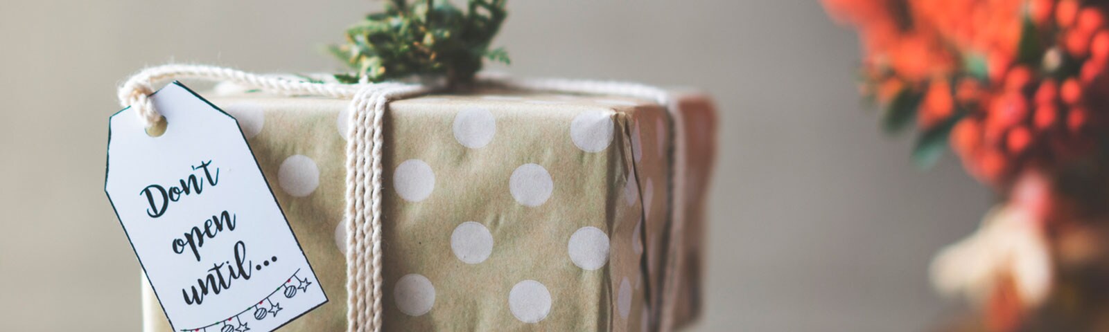 Gift tag on host gift Gift tag on host gift