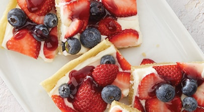Red, White and Blueberry Cheesecake Bars