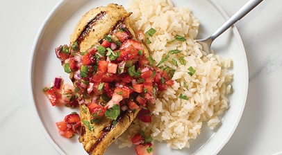 Grilled Chicken with Strawberry Salsa