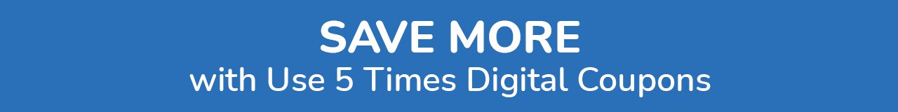 Use 5 times up to Digital coupon event Use 5 times up to Digital coupon event