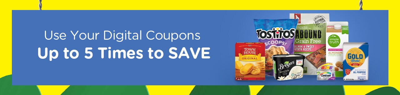 Use 5 times up to Digital coupon event