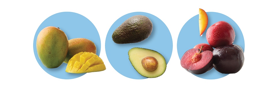 Mangoes, Avocados and Plums