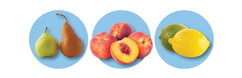 Pears, Peaches, Lemons and Limes