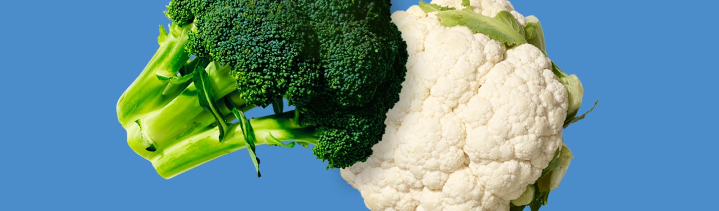Broccoli and cauliflower