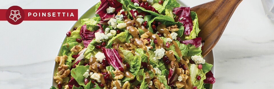 Poinsetta: Radicchio, Pomegranate and Walnut Salad