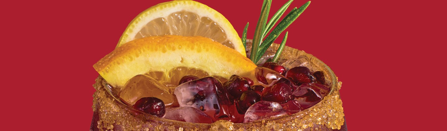 close up of sangria cocktail