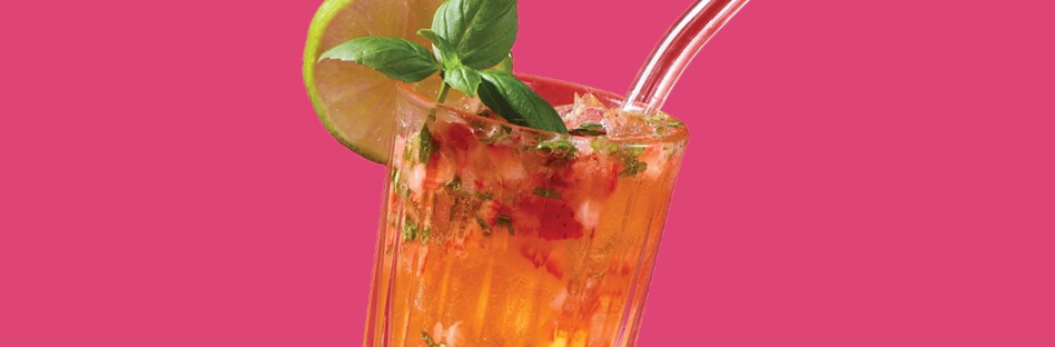 Strawberry Basil Mojito