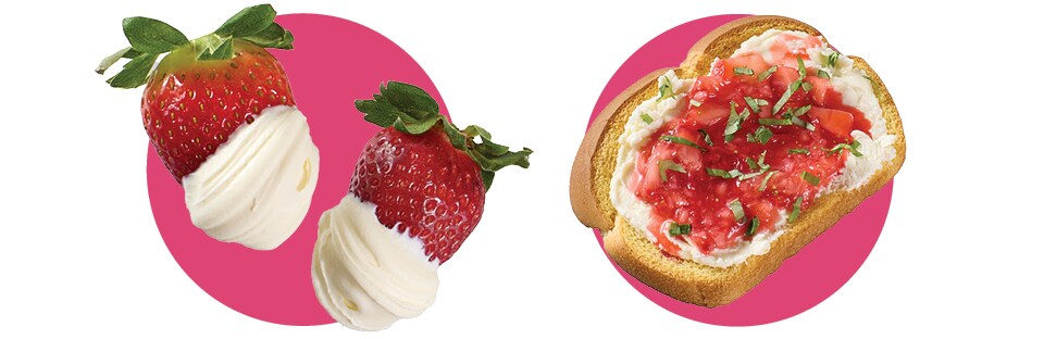 Strawberries with Mascarpone and ricotta